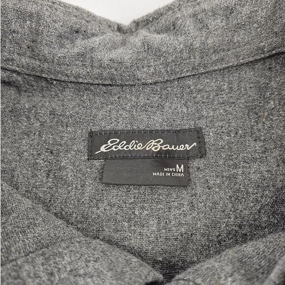 EDDIE BAUER MEN'S GRAY LONG SLEEVE COTTON SHIRT - SIZE MEDIUM - ITEM# 1624871 - Picture 7 of 9